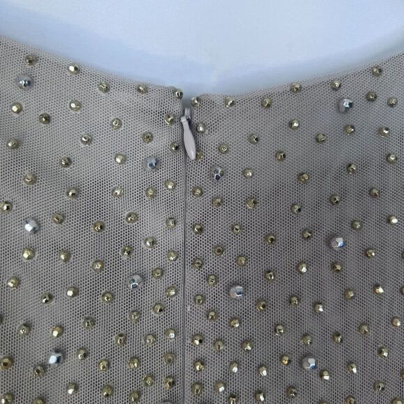 Camille La Vie Formal Evening Prom Dress Beaded Ribbon Waist Sleeveless Size 10 - Picture 6 of 11